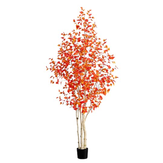 9ft. Potted Artificial Autumn Birch Tree